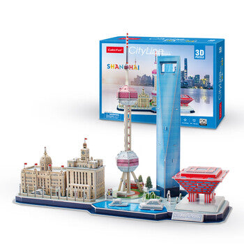 Cubicfun 3D Puzzle Cityline Shanghai Buildbrick City skyline