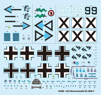 Trumpeter 02289 – 1/32 Messerschmitt Bf 109E-4 Model Kit