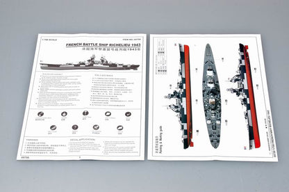 Trumpeter 05750 French Navy Battleship Richelieu (1943) 1:700 Scale Model kit