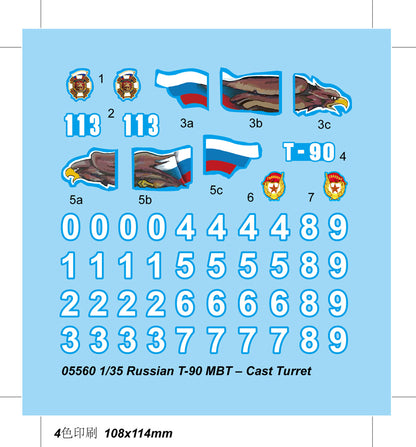 Trumpeter 05560 1/35 Scale Russian T-90 MBT - Cast Turret