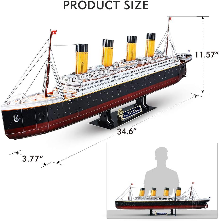 CubicFun 3D Puzzles RMS Titanic Luuxury verion with LEDs