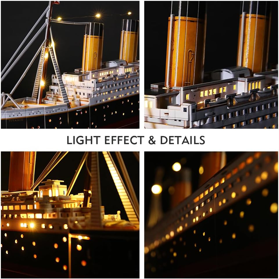 CubicFun 3D Puzzles RMS Titanic Luuxury verion with LEDs