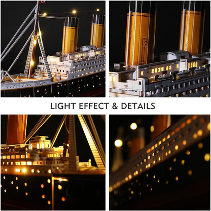 CubicFun 3D Puzzles RMS Titanic Luuxury verion with LEDs
