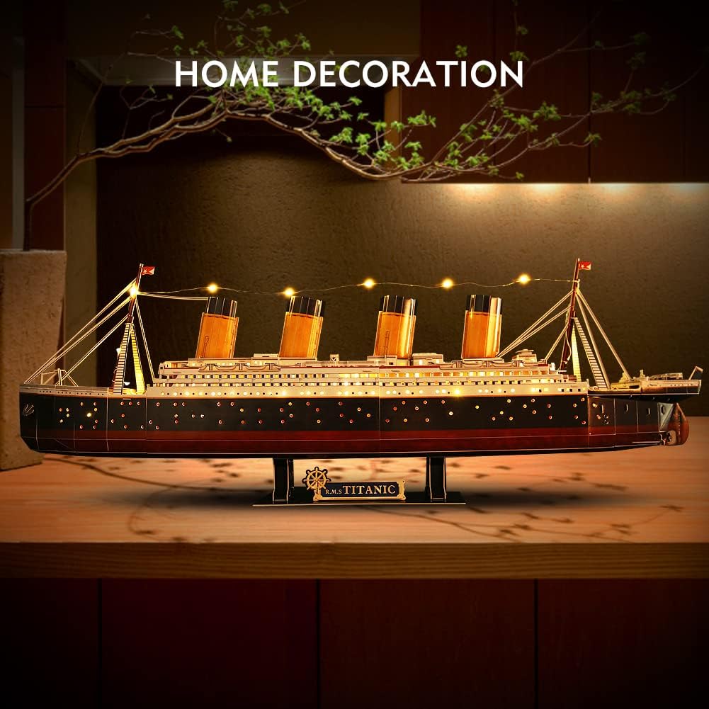 CubicFun 3D Puzzles RMS Titanic Luuxury verion with LEDs