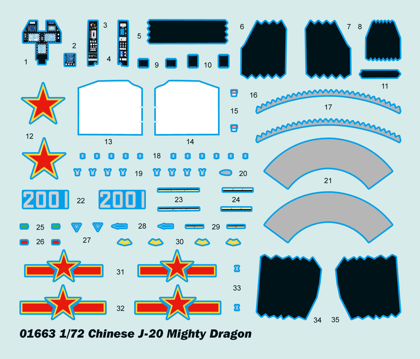 Trumpeter Chinese J-20 Mighty Dragon 01663