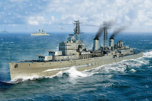 Trumpeter 06702 HMS Belfast Light Cruiser 1959 1:700 Scale Model