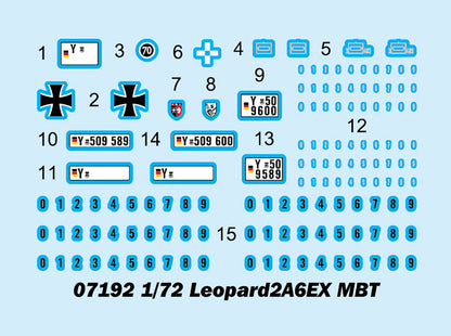 Trumpeter 07192 1/72 Leopard 2A6EX Main Battle Tank MBT Scale model kit