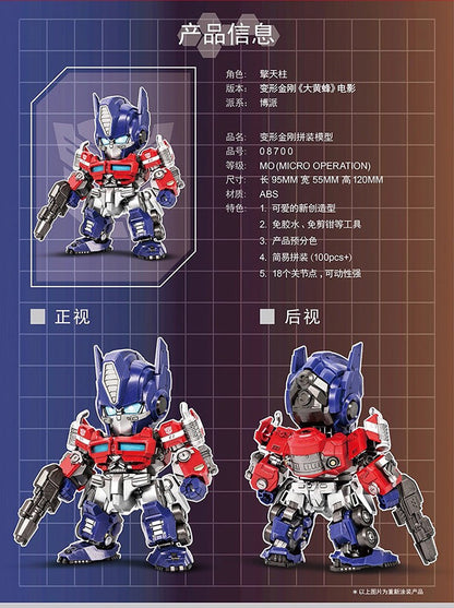 Trumpeter 08700 Transformers BumbleBee Optimus Prime Q Version special edition