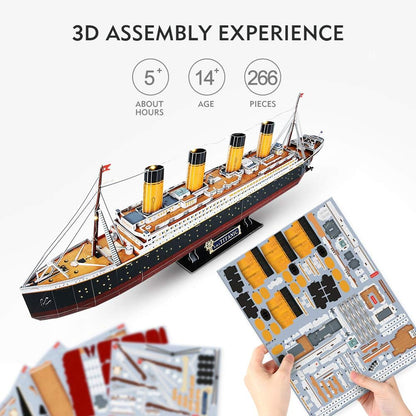CubicFun 3D Puzzles RMS Titanic Luuxury verion with LEDs