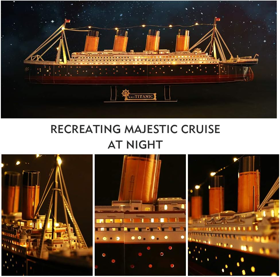 CubicFun 3D Puzzles RMS Titanic Luuxury verion with LEDs