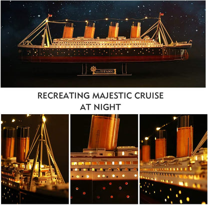 CubicFun 3D Puzzles RMS Titanic Luuxury verion with LEDs