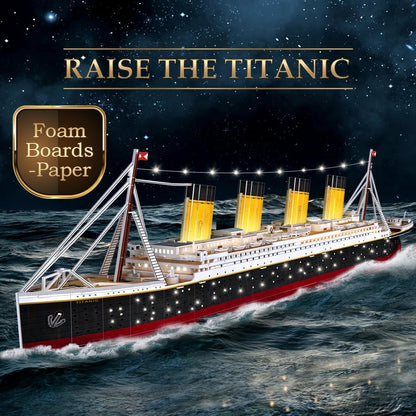 CubicFun 3D Puzzles RMS Titanic Luuxury verion with LEDs