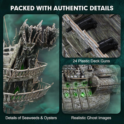 CubicFun 3D Puzzles Pirate Ship Flying Dutchman Luxury version with LED