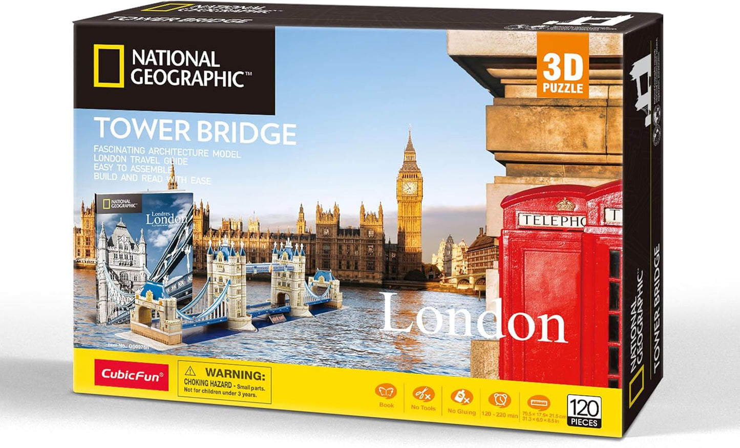 Cubic Fun 3D Puzzle Tower Bridge London England National Geographic Medium