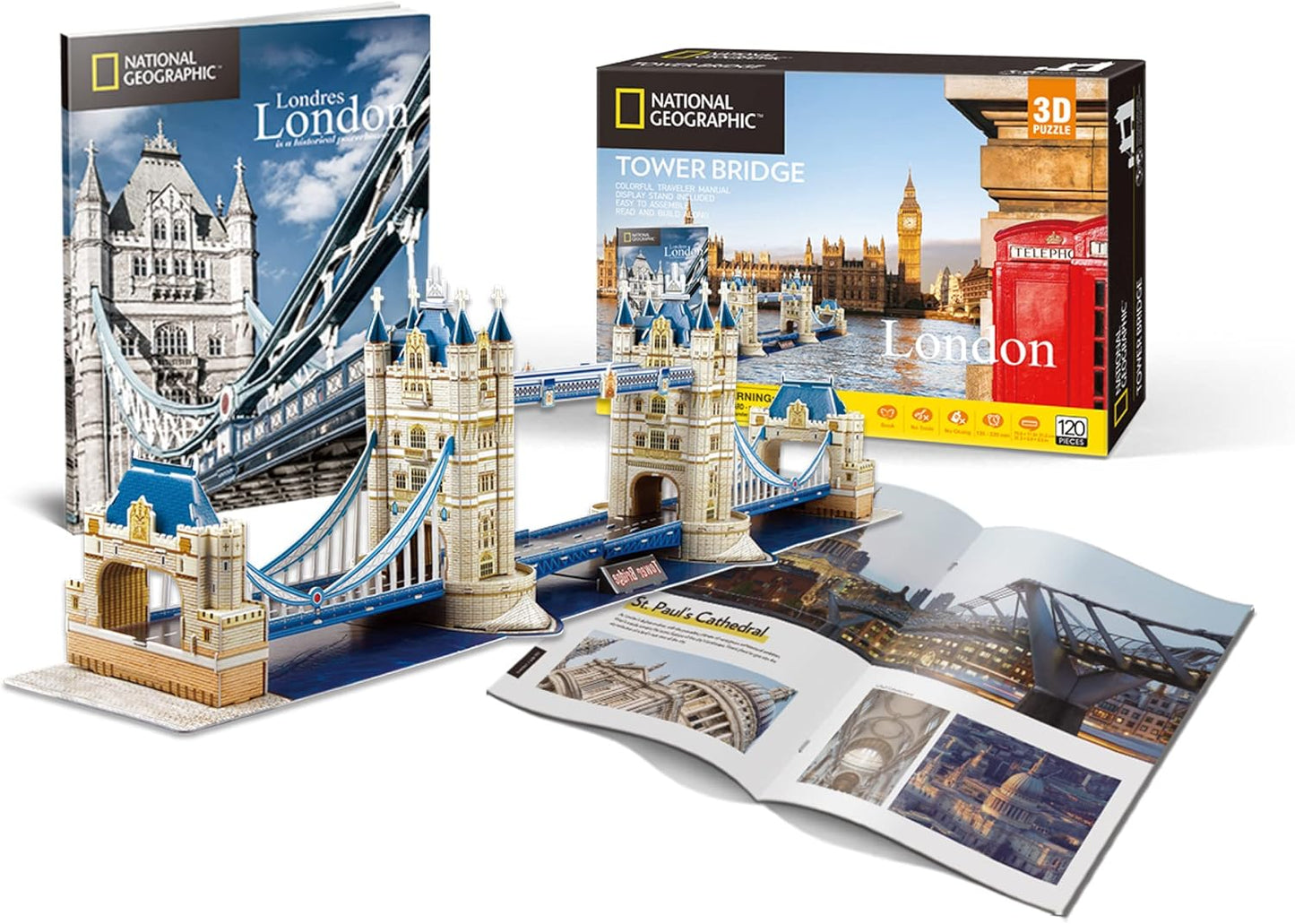 Cubic Fun 3D Puzzle Tower Bridge London England National Geographic Medium