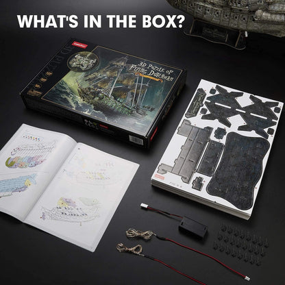 CubicFun 3D Puzzles Pirate Ship Flying Dutchman Luxury version with LED