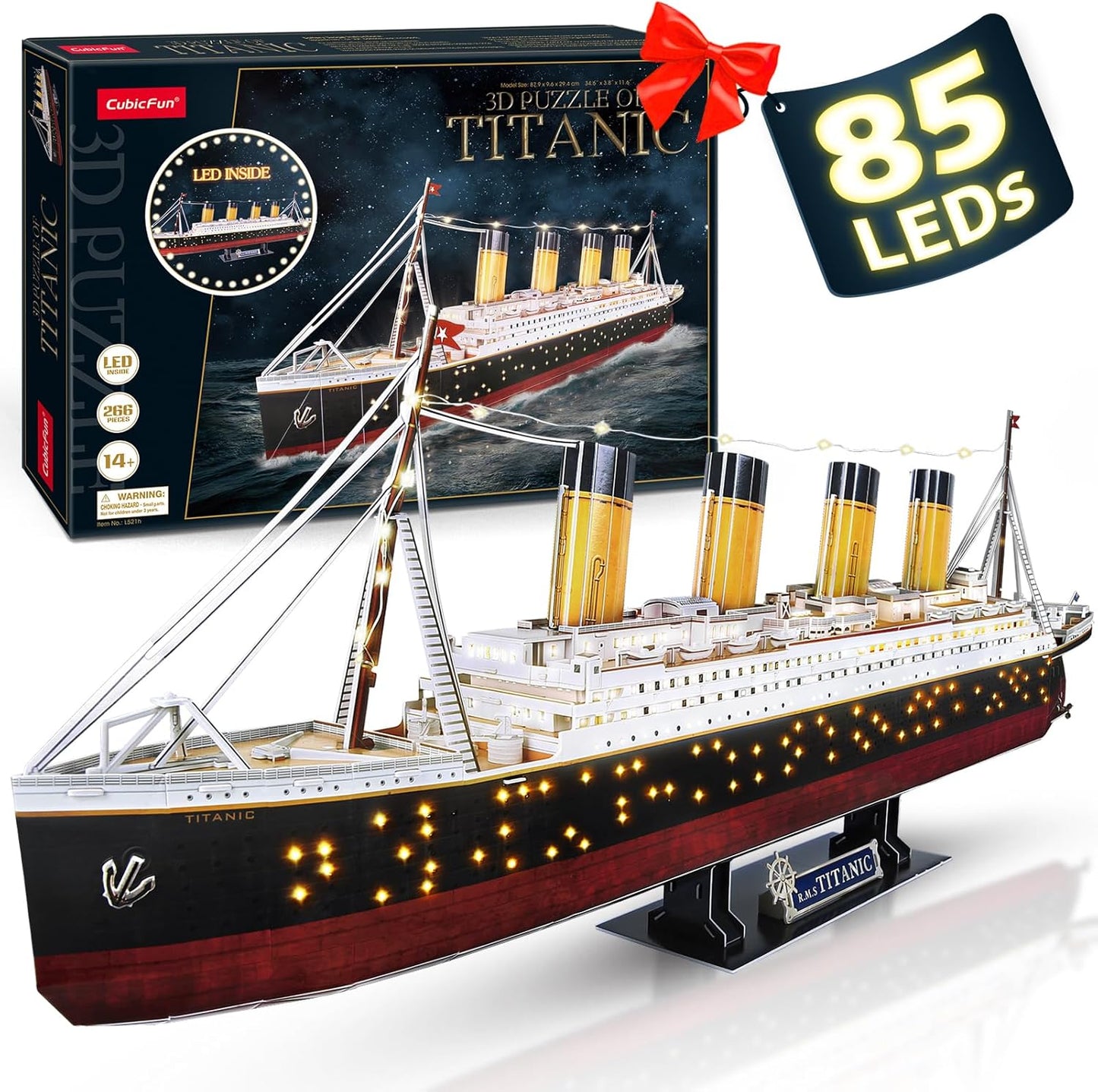 CubicFun 3D Puzzles RMS Titanic Luuxury verion with LEDs