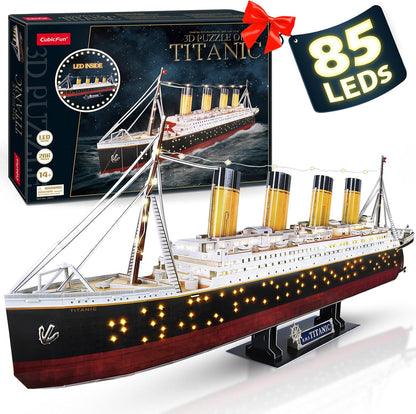 CubicFun 3D Puzzles RMS Titanic Luuxury verion with LEDs