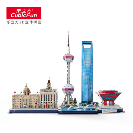 Cubicfun 3D Puzzle Cityline Shanghai Buildbrick City skyline