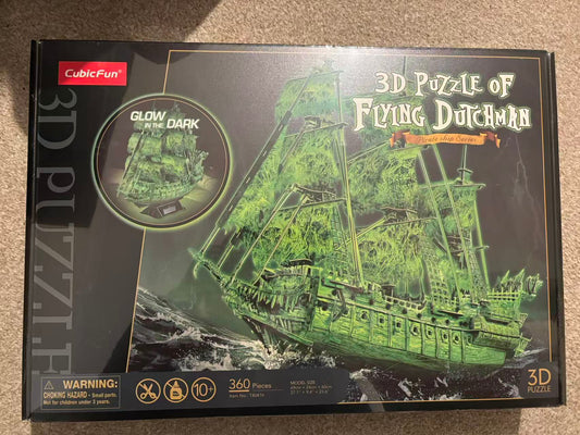 CubicFun 3D Puzzle – Flying Dutchman Pirate Ship (Glow in the Dark Version)