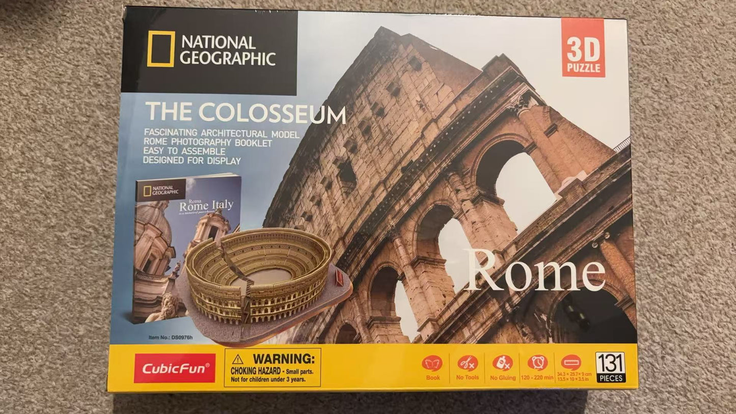 Cubic Fun 3D Puzzle The Colossem National Geographic medium DIY Building Kit
