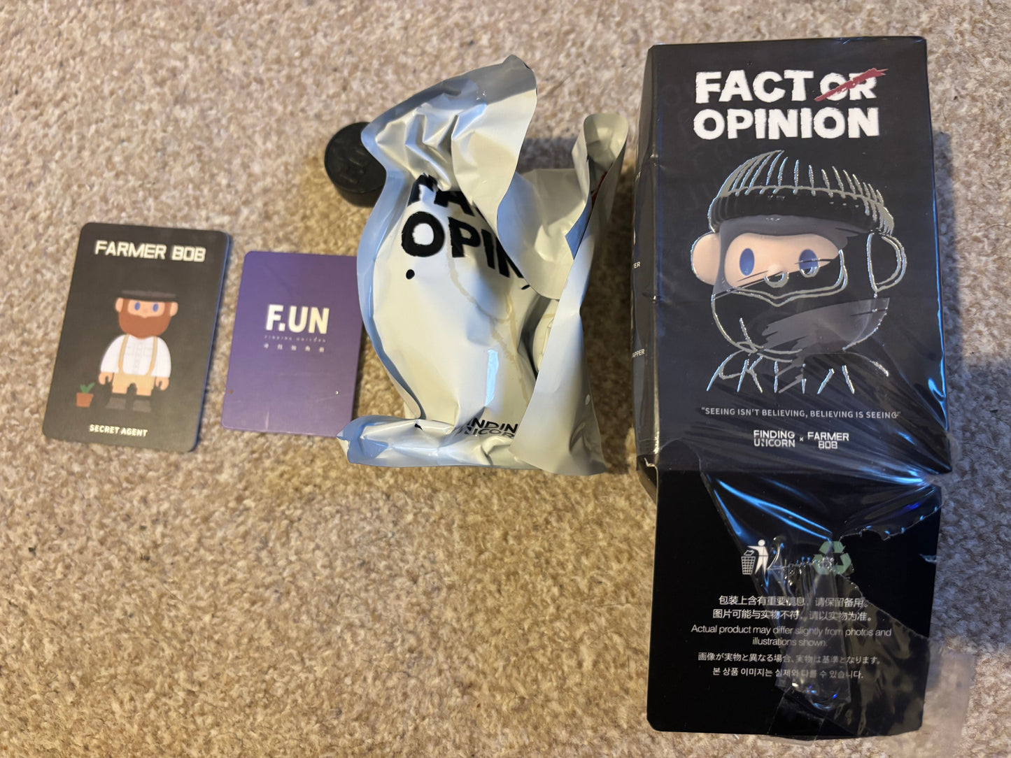 F.UN Farmer Bob Fact Or Opinion Series Secret Agent Confirmed Figure Unopened