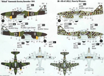 Trumpeter Hobby Boss 80249 1/72 German Messer Me262 A-1a White 8 Witzmann