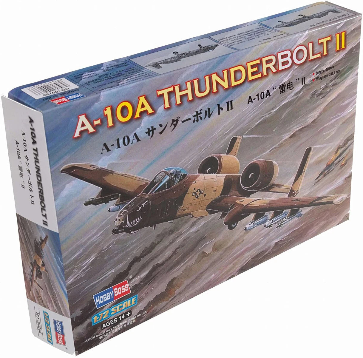 Trumpeter Hobbyboss 80266 1/72 A-10A Thunderbolt II 1/72 Scale Model Aircraft